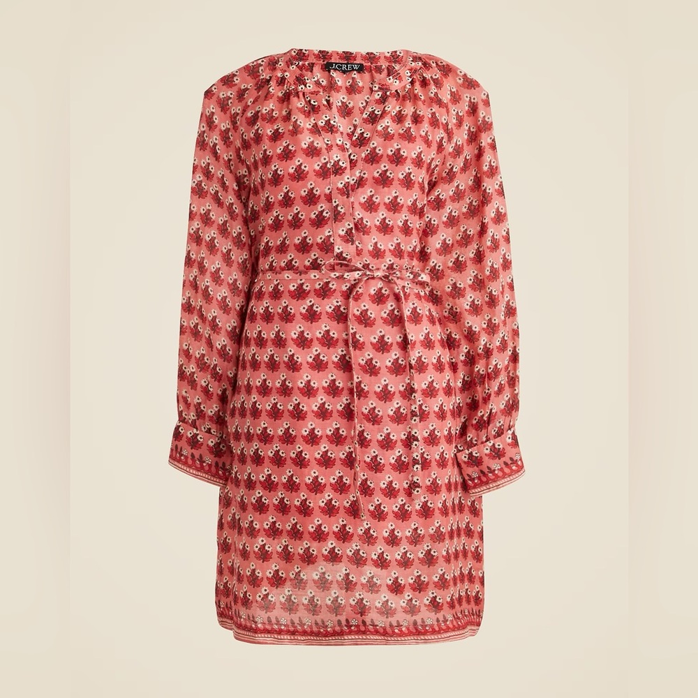 J.Crew Cabana mini dress in block-print ramie CI921